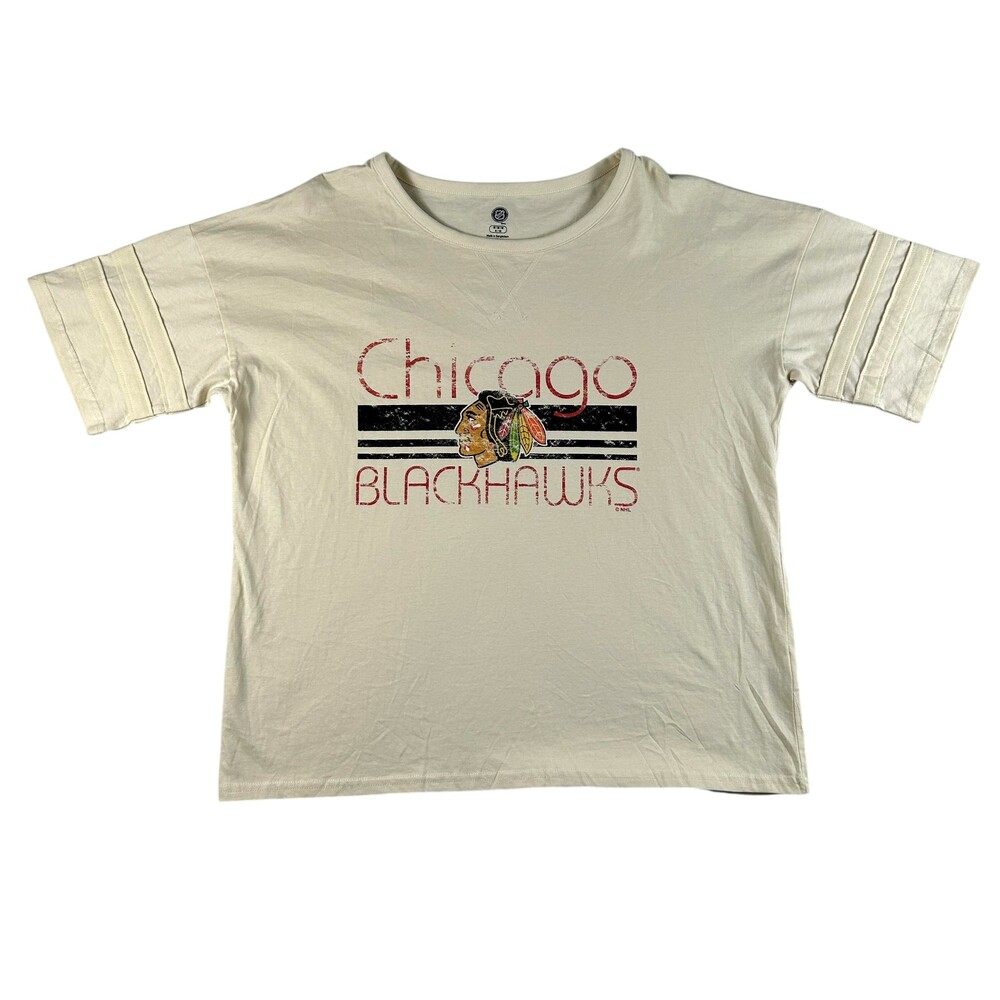 Chicago Blackhawks Shirt Womens Medium NHL Hockey Short Sleeve Graphic Tee